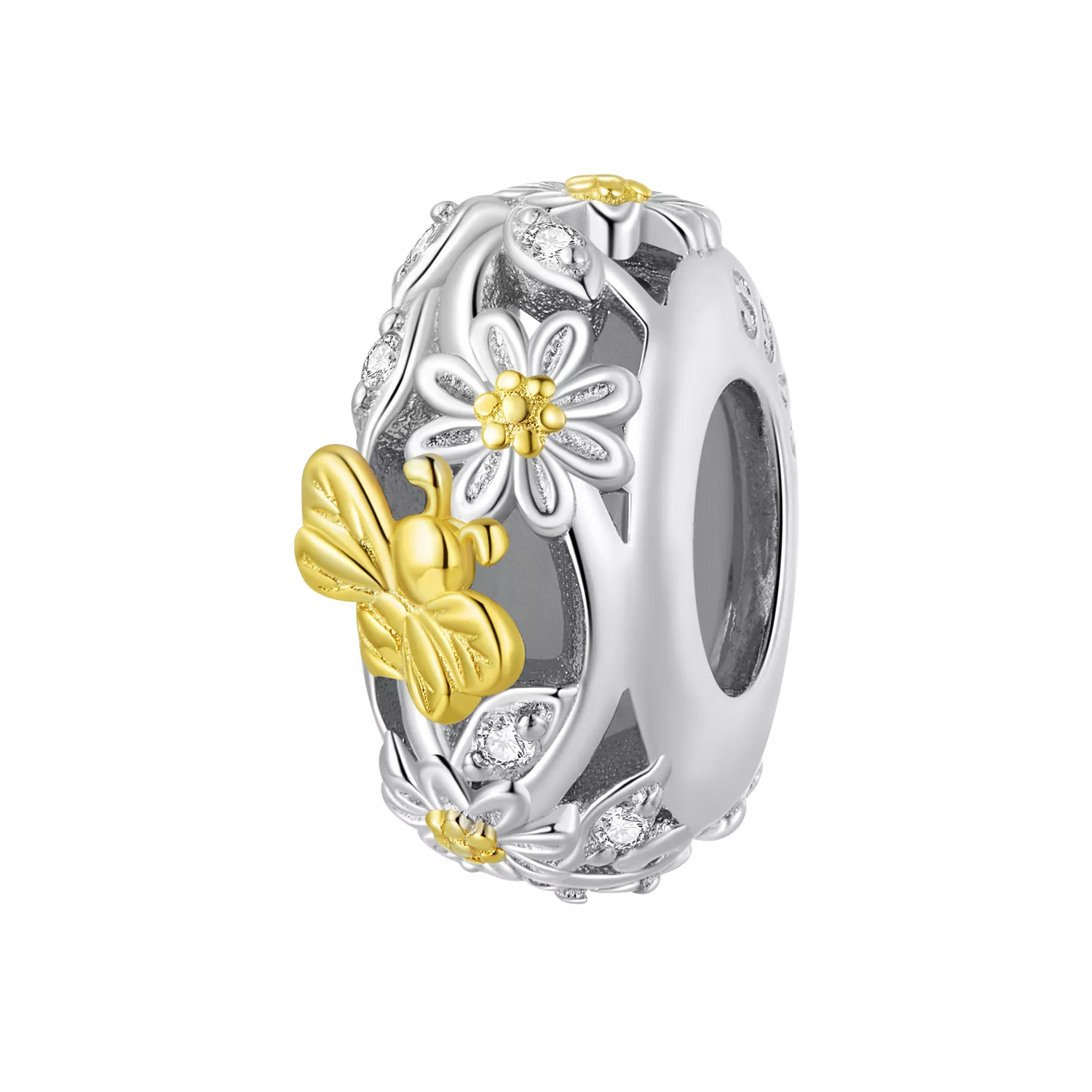 pandora estilo margarita abeja separador de silicona bsc819