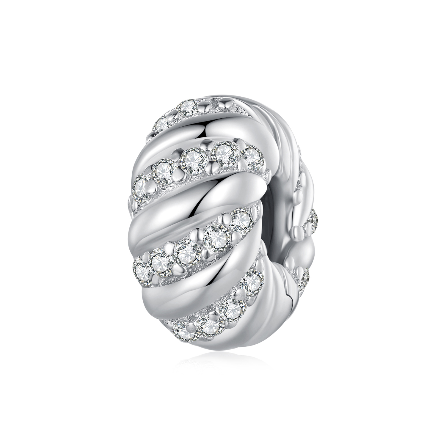 pandora estilo separador de silicona trenzado bsc905