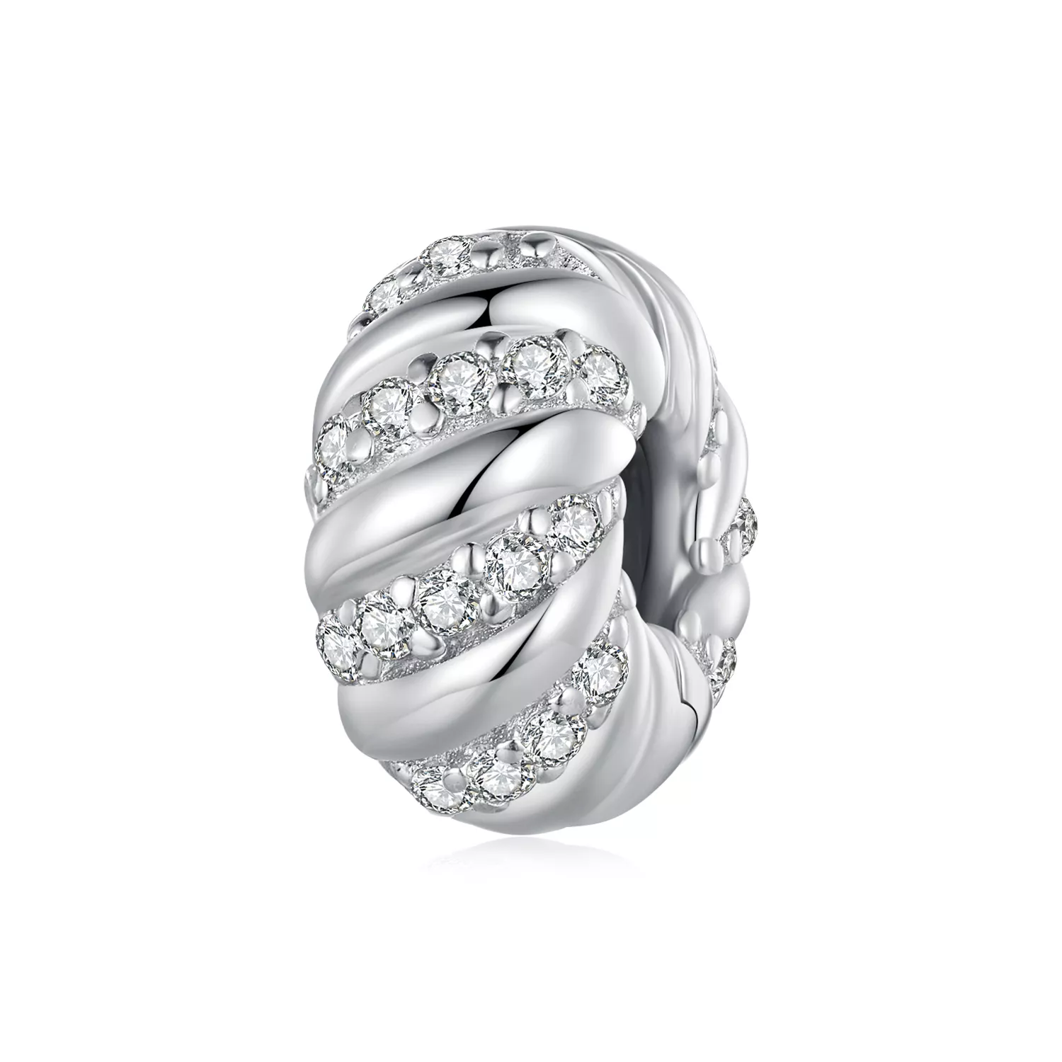 pandora estilo separador de silicona trenzado bsc905