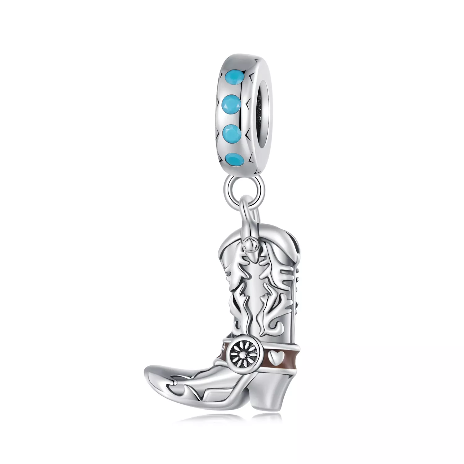 pandora estilo vaquero botas de cuero dangle scc2566