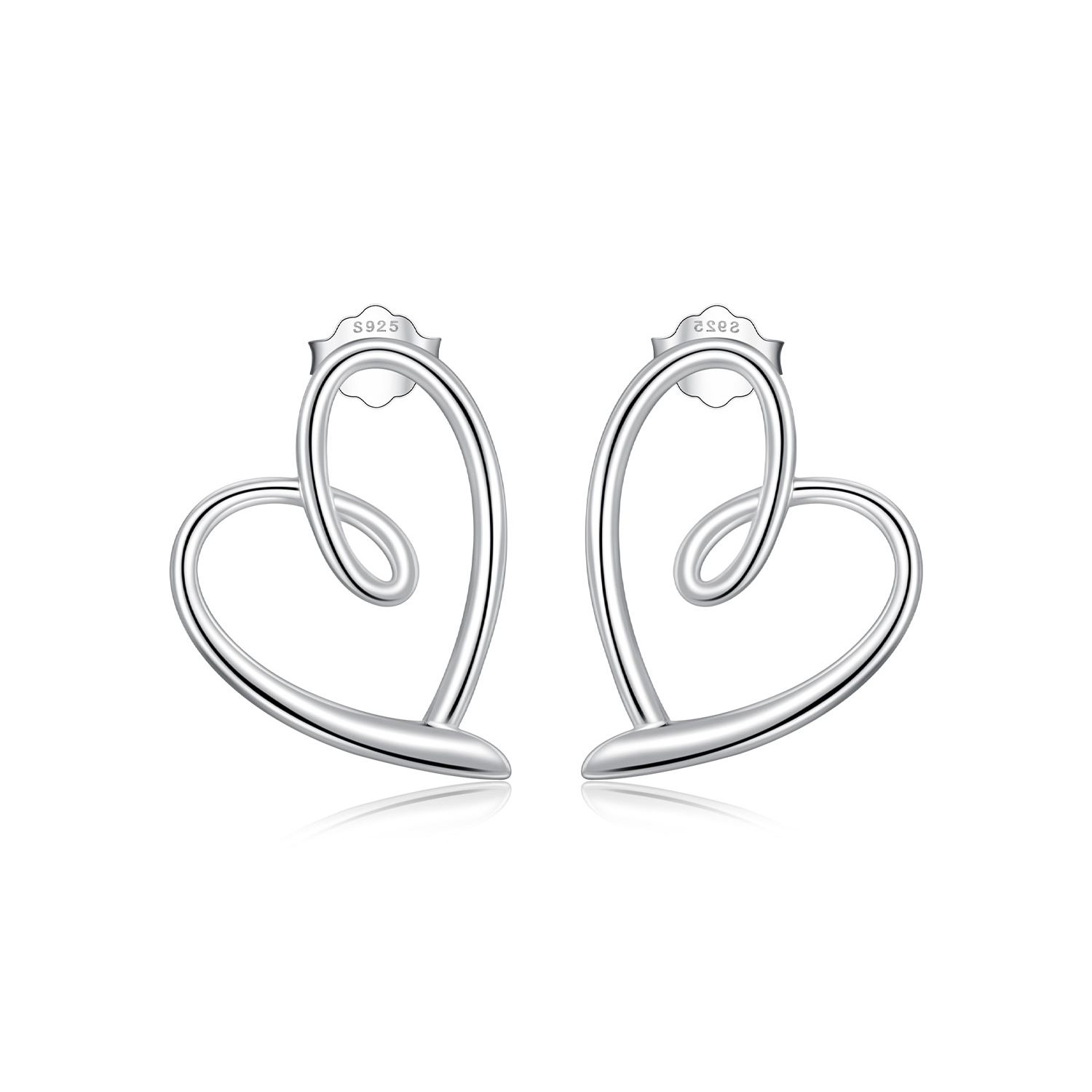 pandora style envueltos en amor pendientes de botón bse871