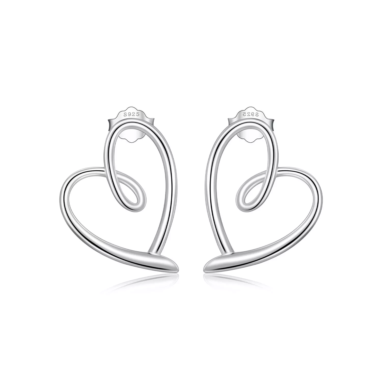pandora style envueltos en amor pendientes de botón bse871