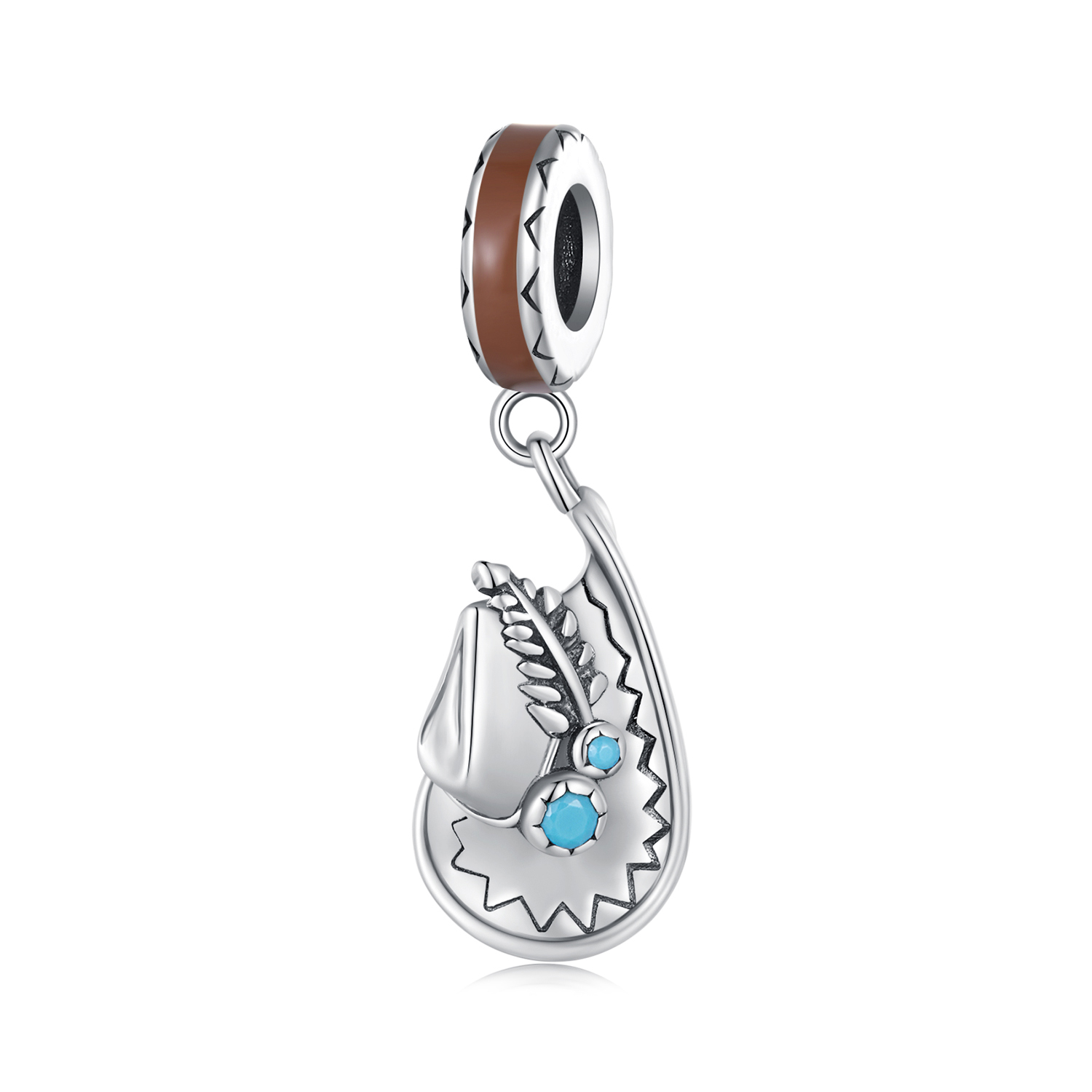 pandora style sombrero vaquero colgante scc2565