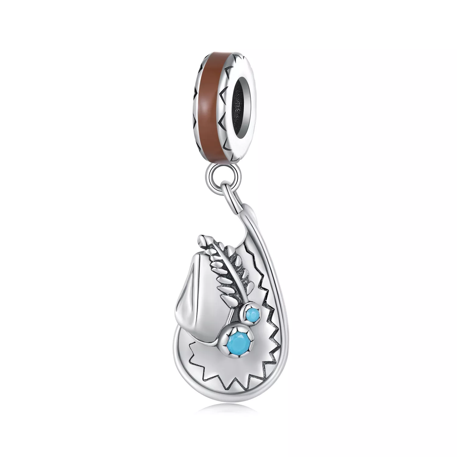 pandora style sombrero vaquero colgante scc2565
