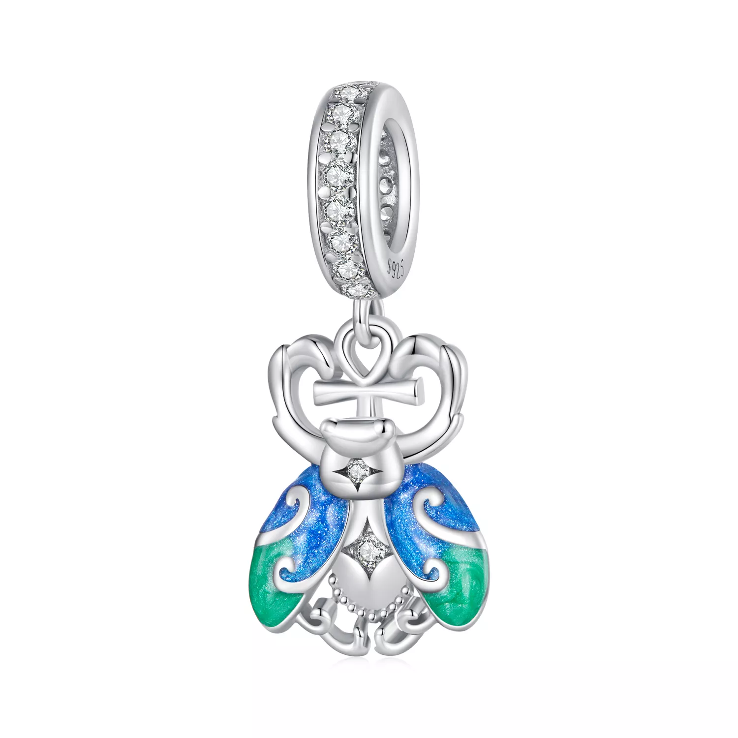 pendiente colgante estilo escarabajo pandora bsc881