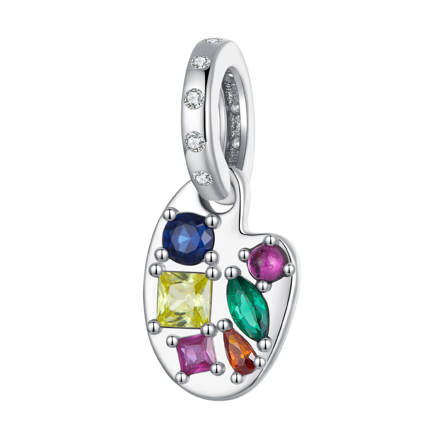 pendiente de estilo pandora con paleta de colores scc2486