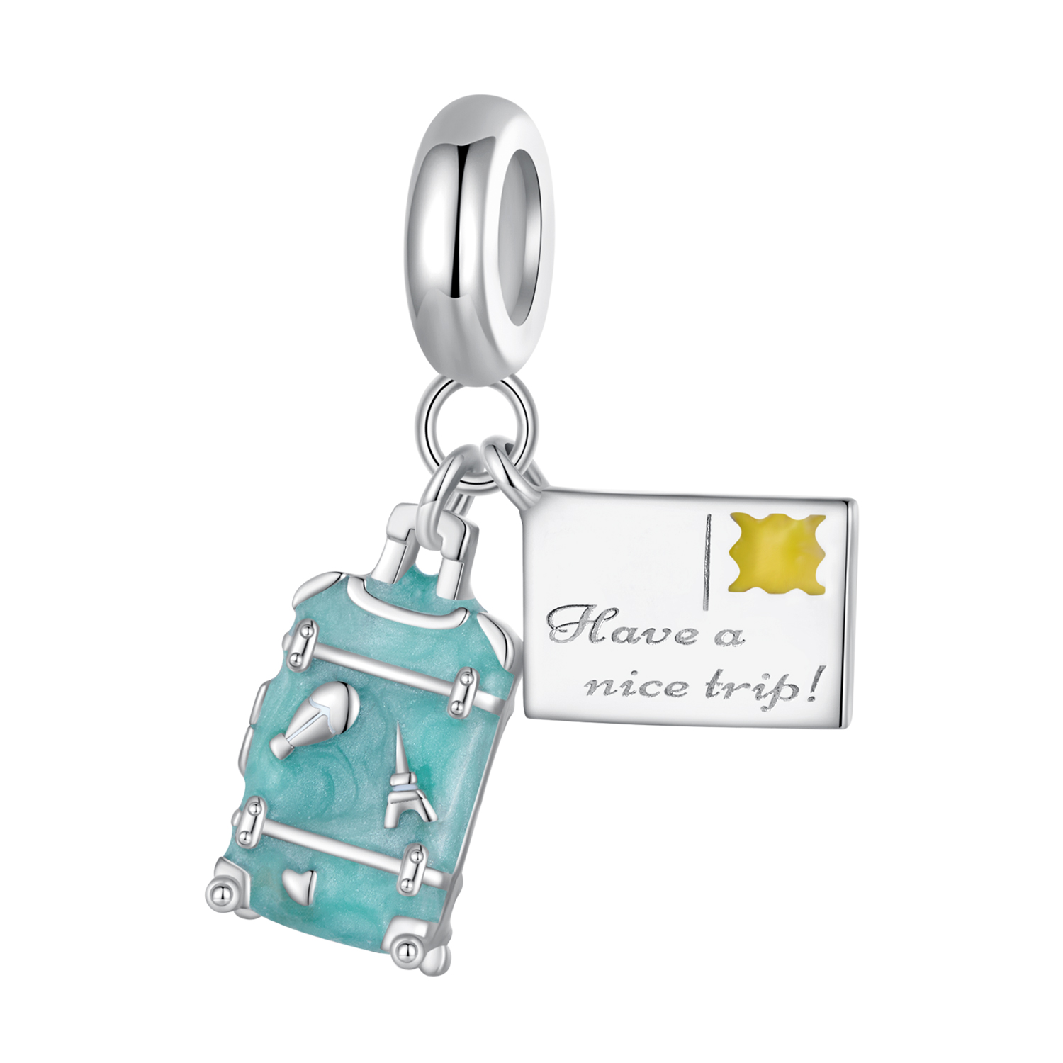 pendiente de maleta estilo pandora scc2480