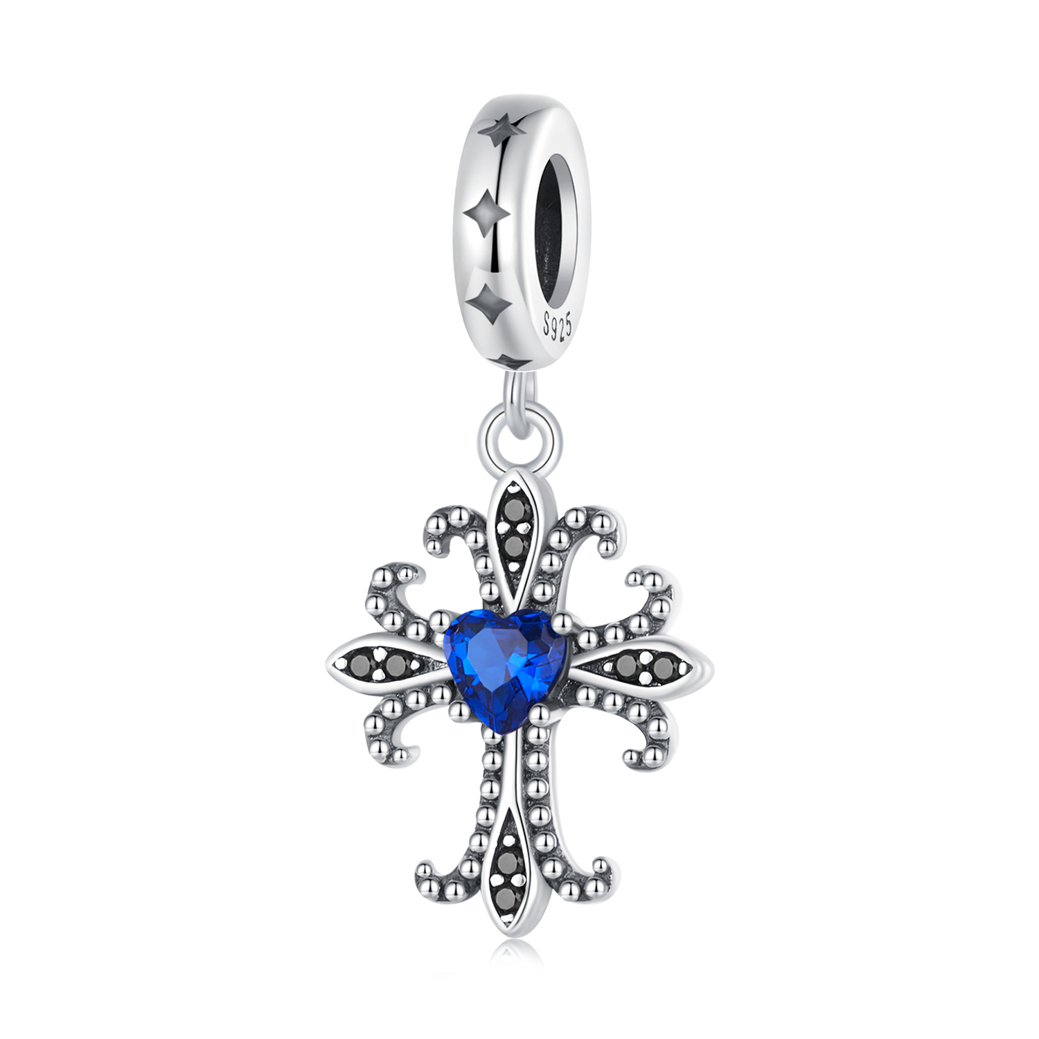 pendiente pandora con estilo retro en forma de cruz scc2643