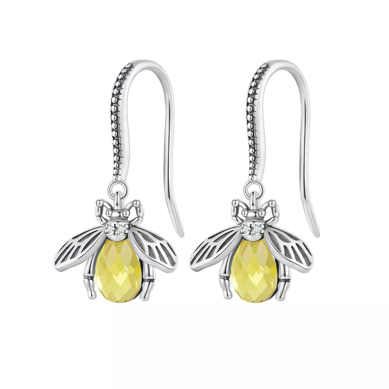 pendientes colgantes estilo pandora con abeja sce1570