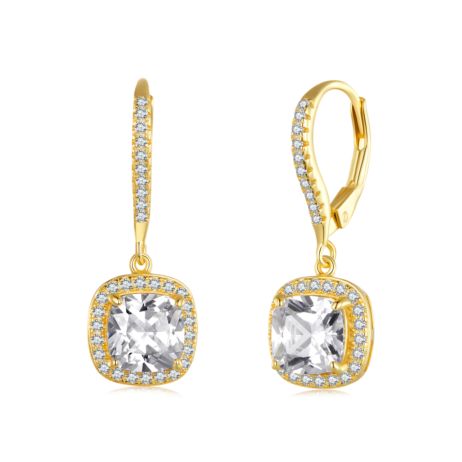 pendientes colgantes estilo pandora dorados de tiempo luminoso sce520 b