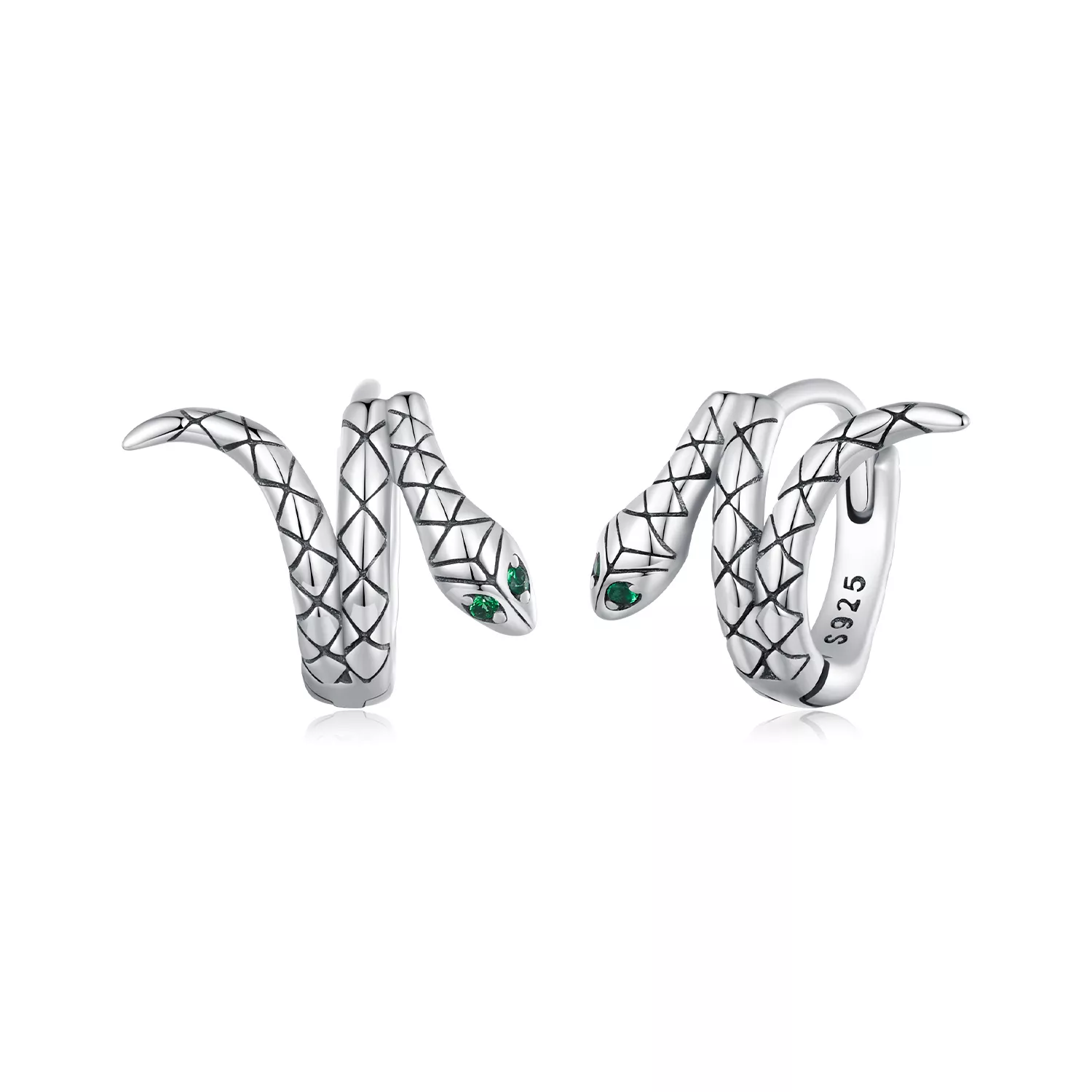 pendientes de aro de serpiente de estilo pandora bse883