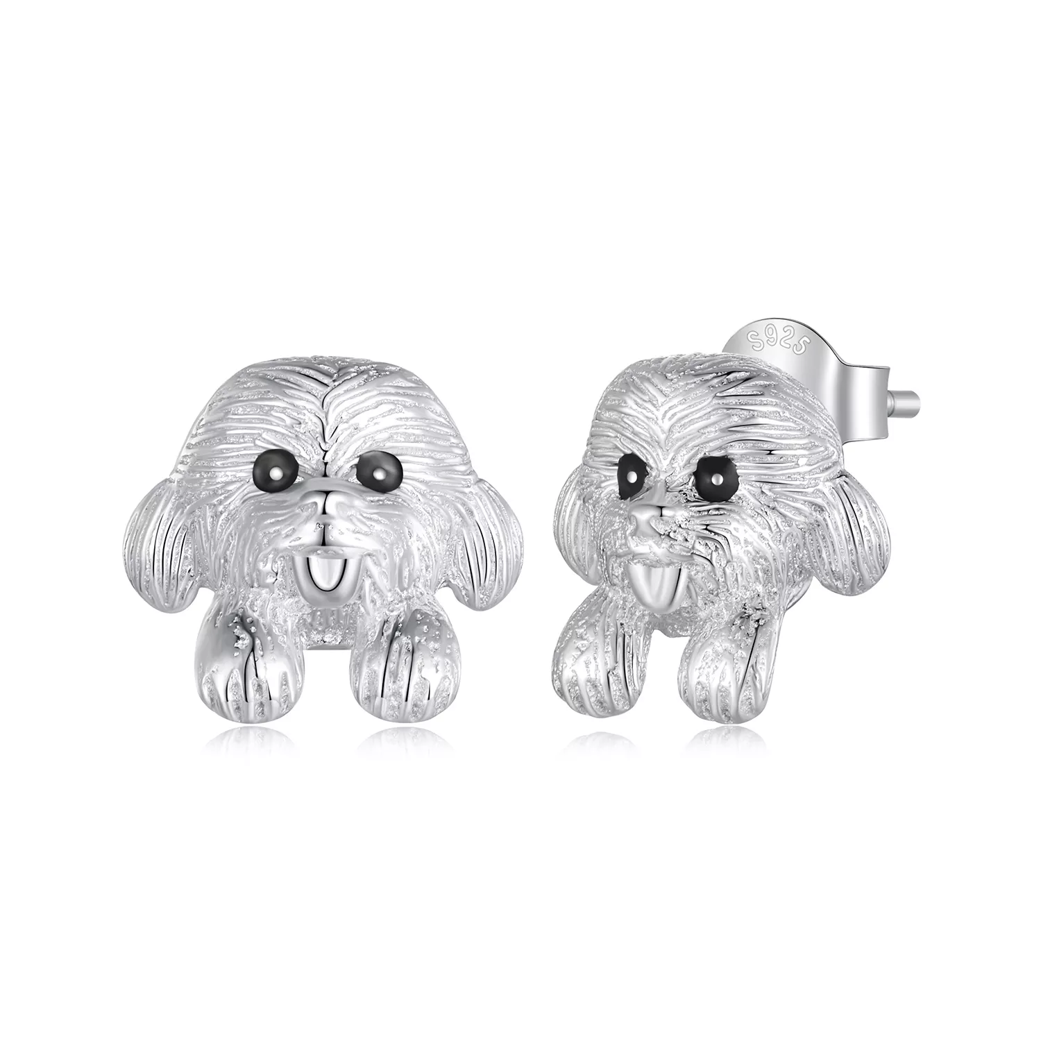 pendientes de botón con diseño de osito estilo pandora sce1631