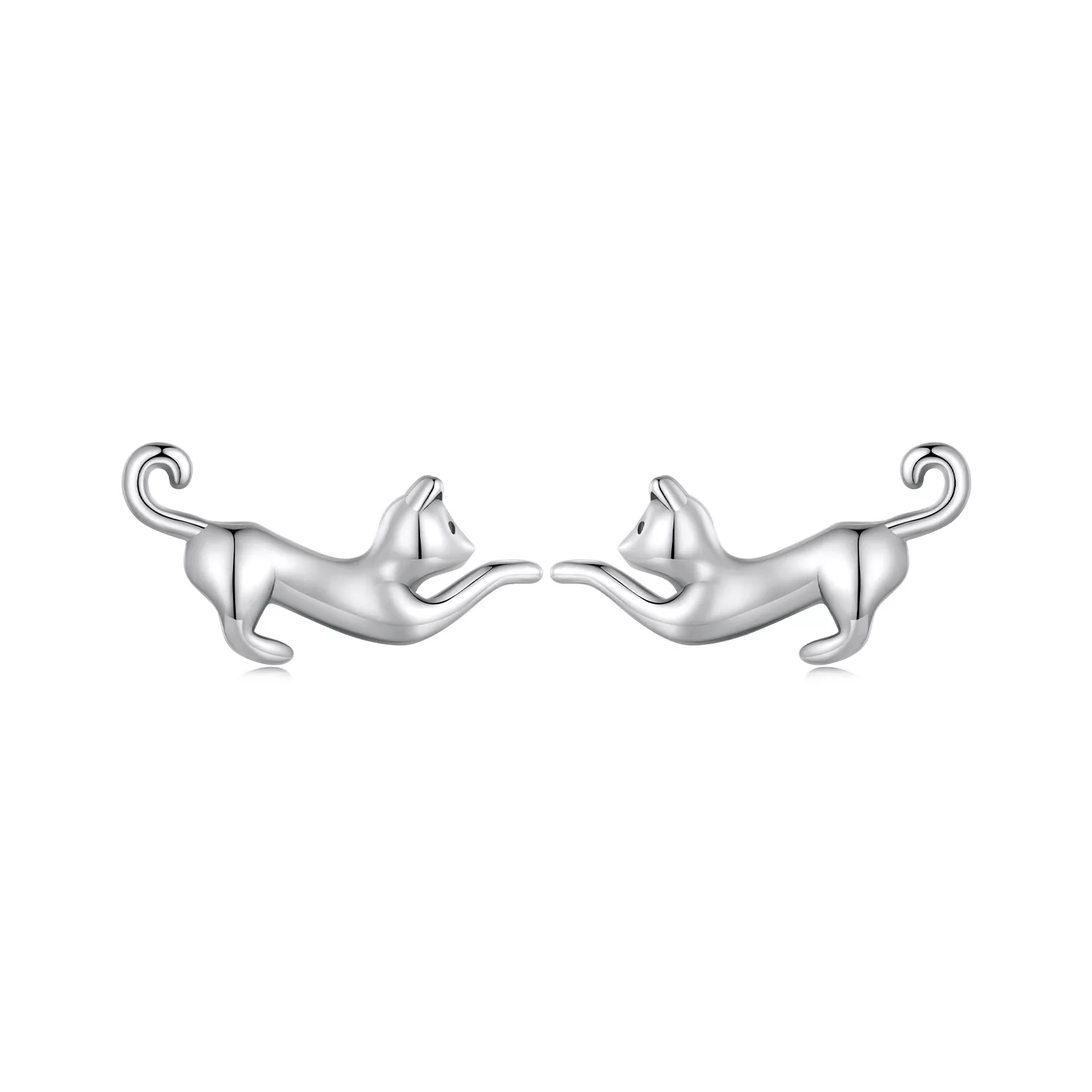pendientes de botón con diseño estilo pandora de gatos sce1630