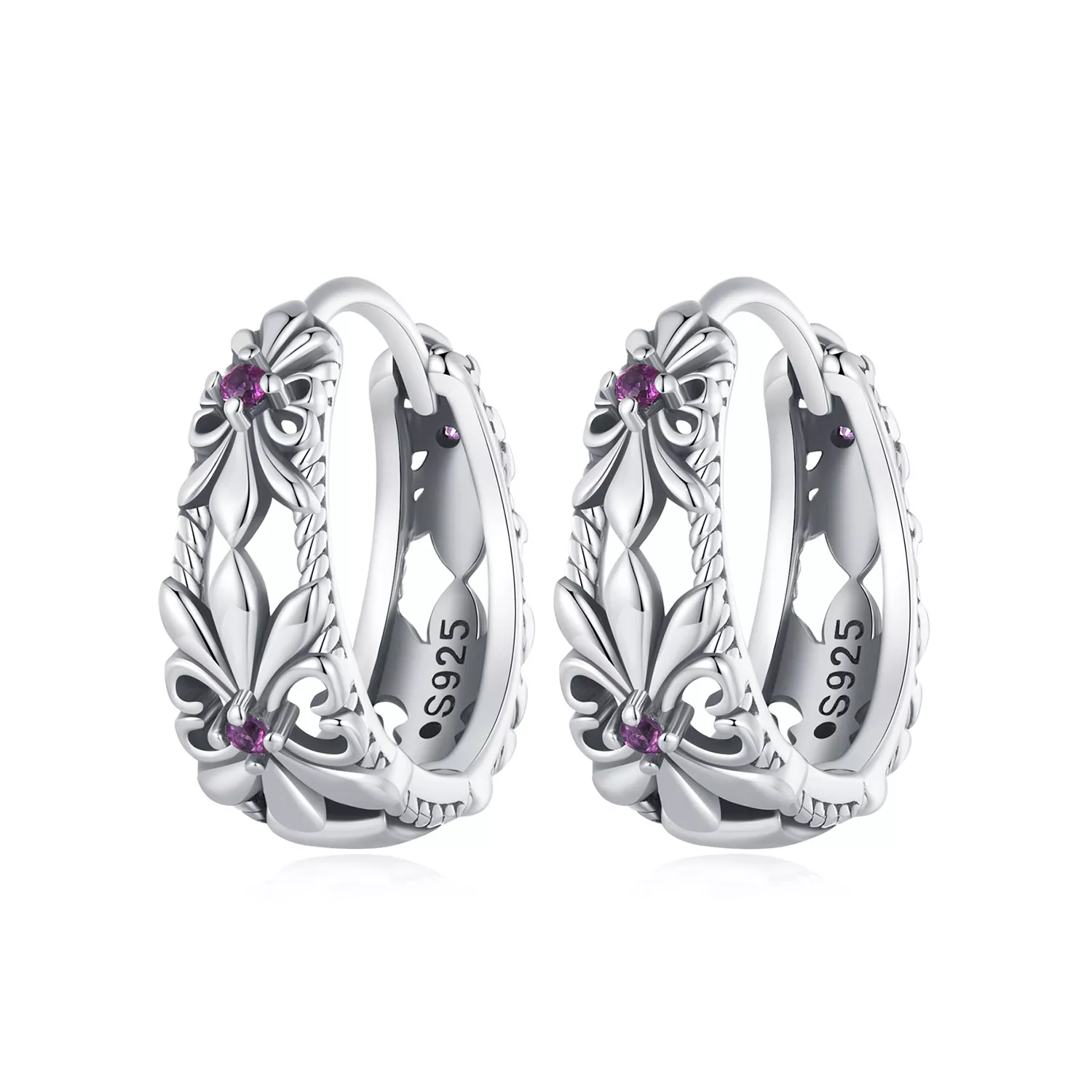 pendientes de estilo pandora con aro vintage de iris sce1649