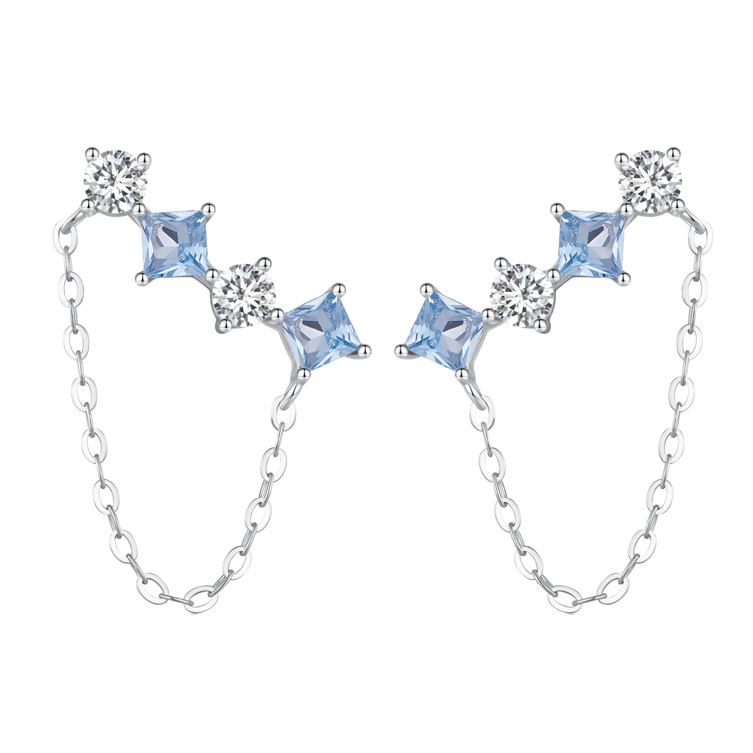 pendientes de estilo pandora con exquisitos detalles de piedras sce1585