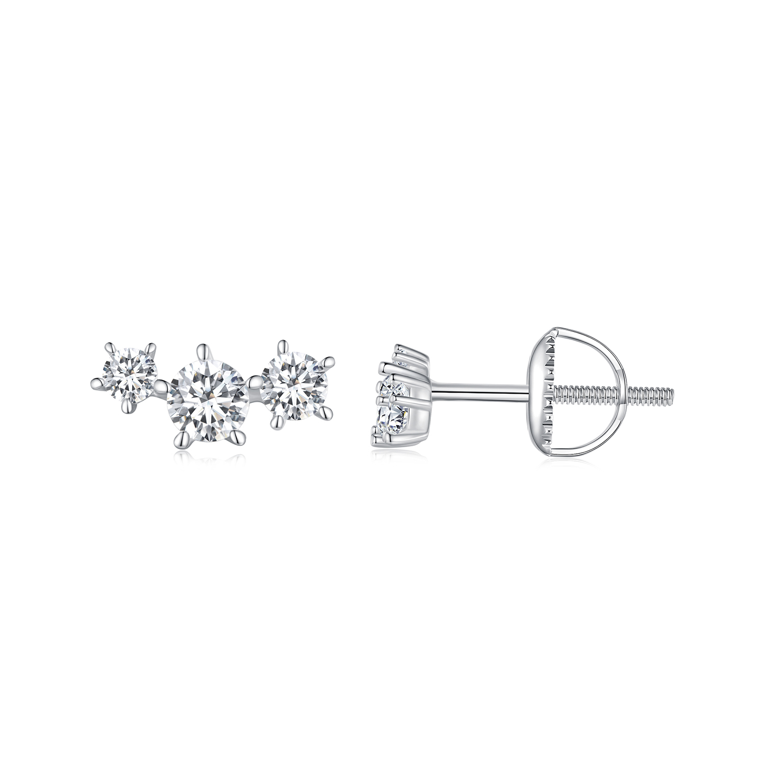 pendientes de estilo pandora con moissanita un certificado mse034