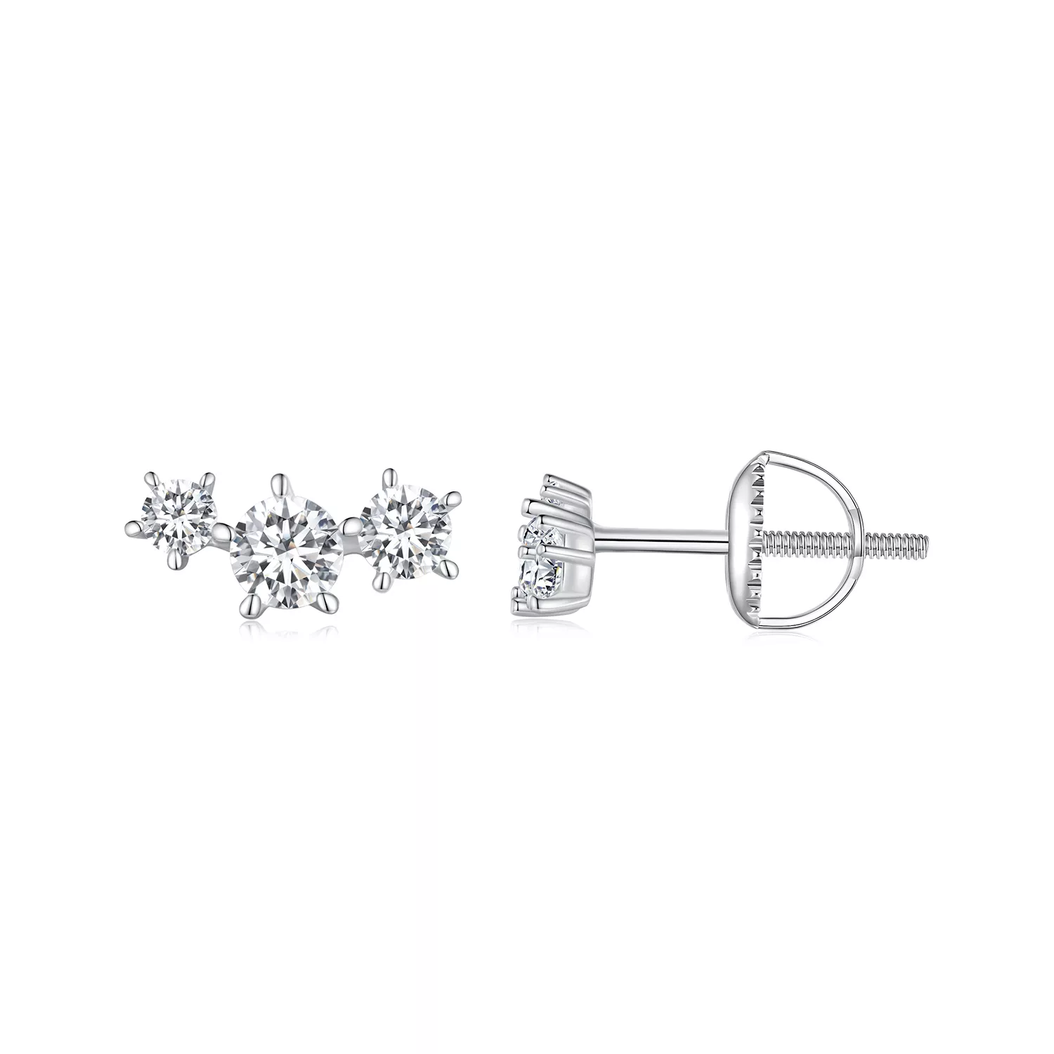 pendientes de estilo pandora con moissanita un certificado mse034