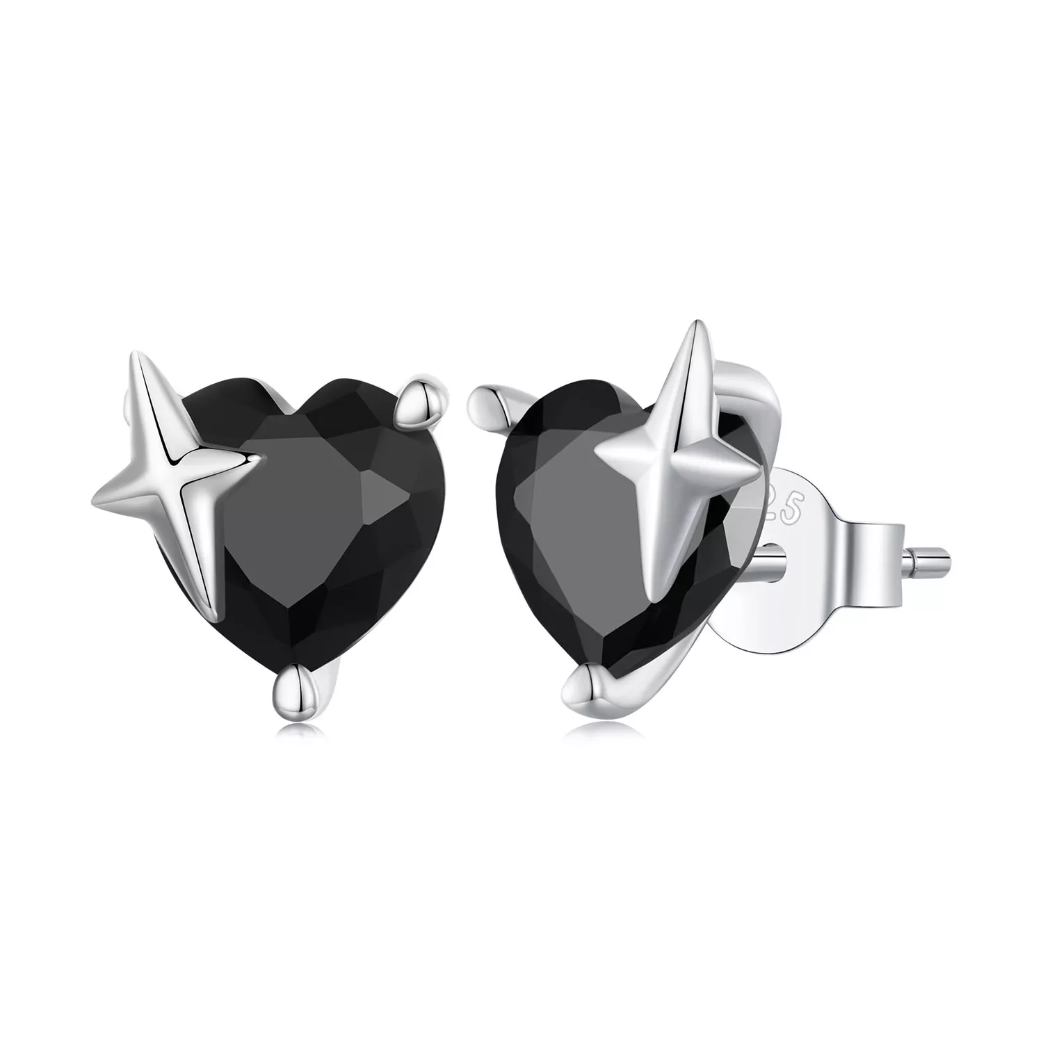 pendientes de estilo pandora retro con corazones sce1654
