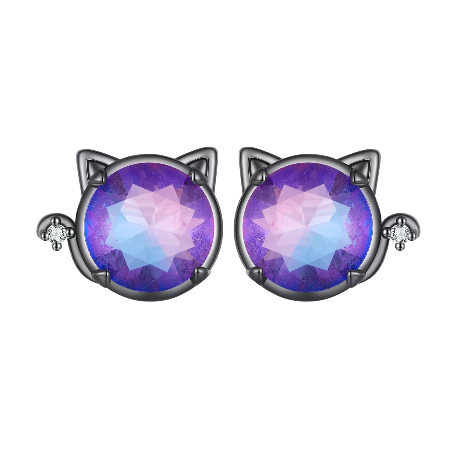 pendientes de gato estilo pandora sce1568