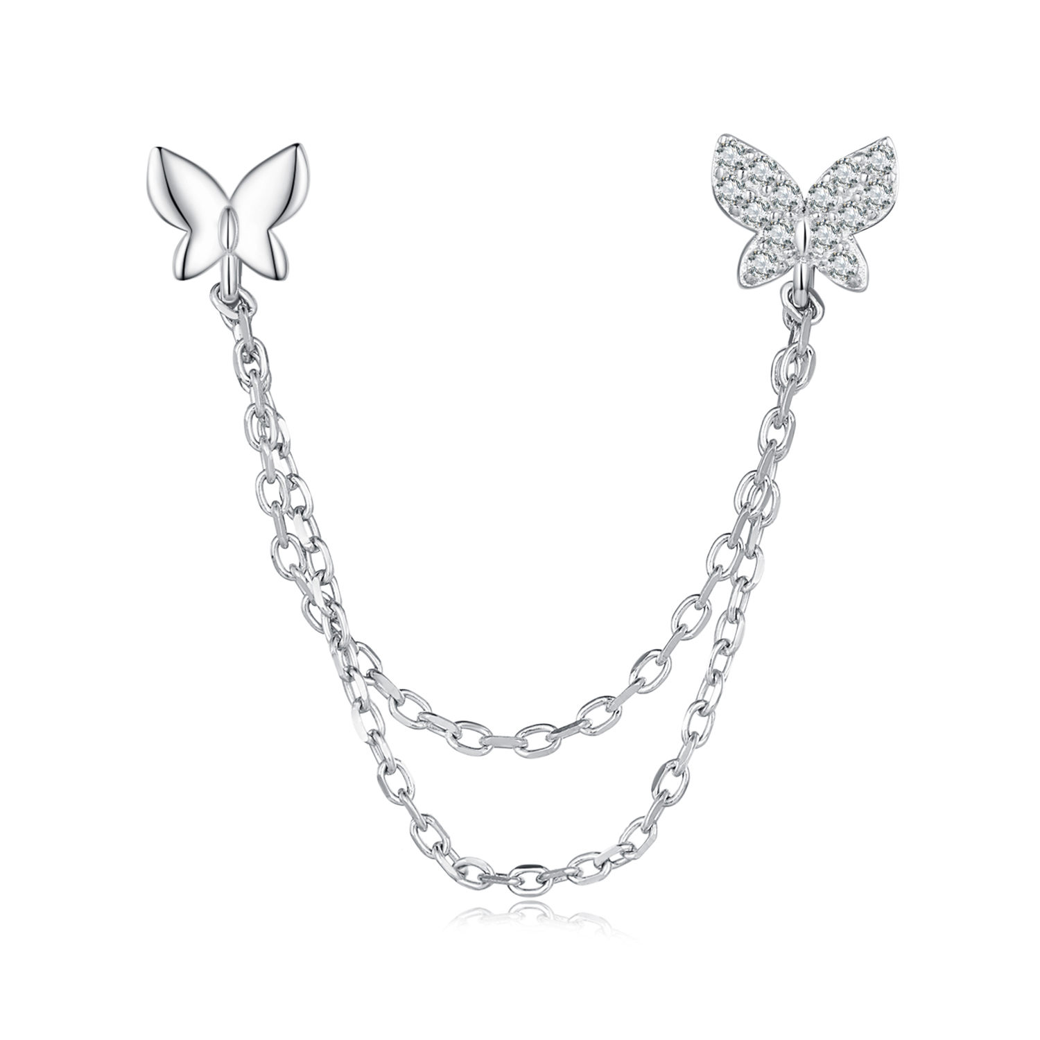 pendientes de mariposa al estilo pandora bse876