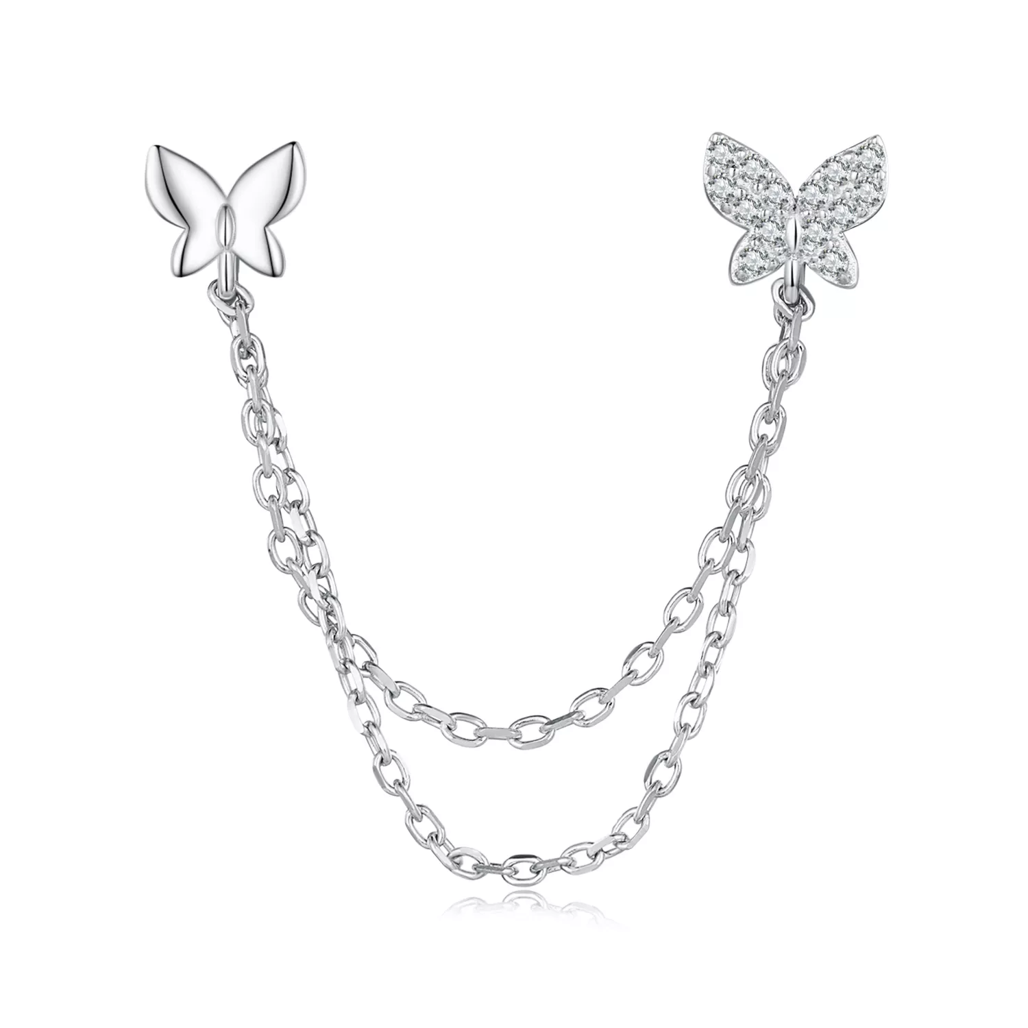 pendientes de mariposa al estilo pandora bse876