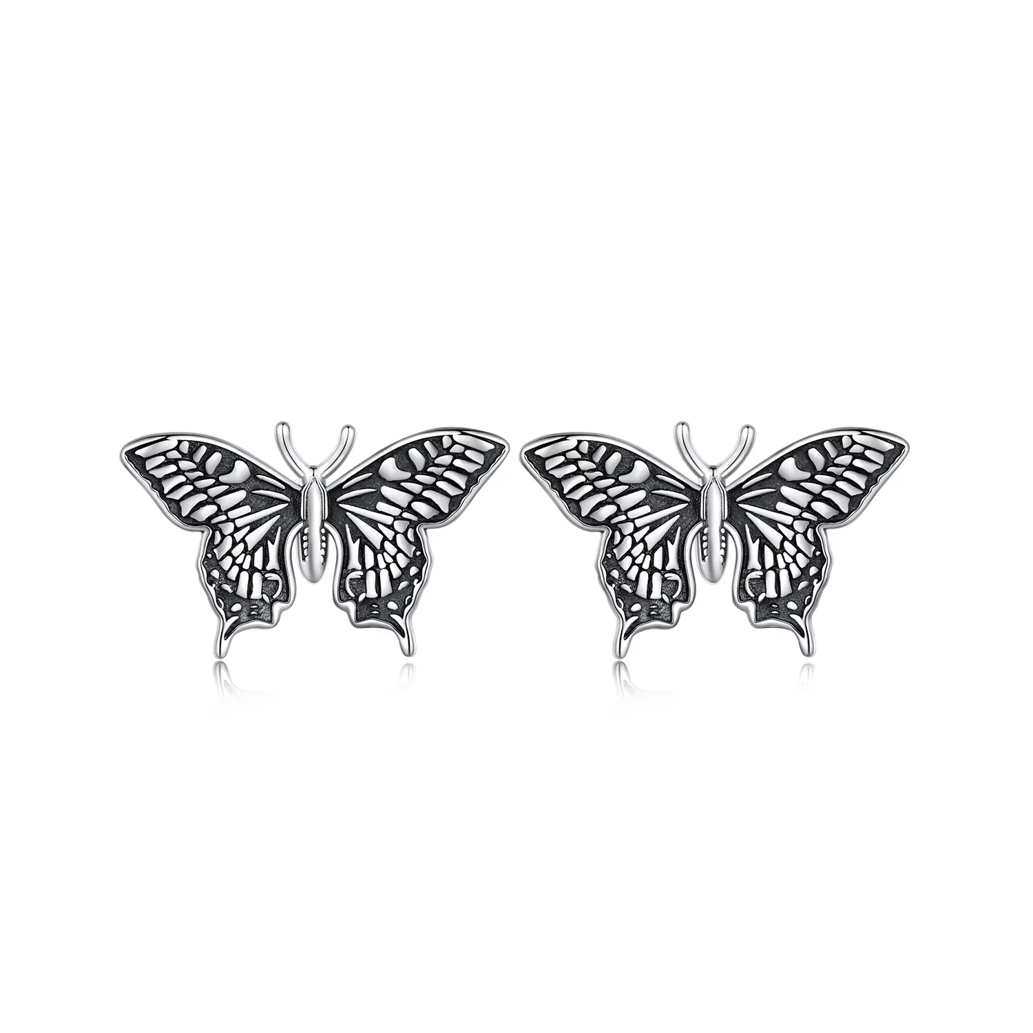 pendientes de mariposa estilo pandora sce1637