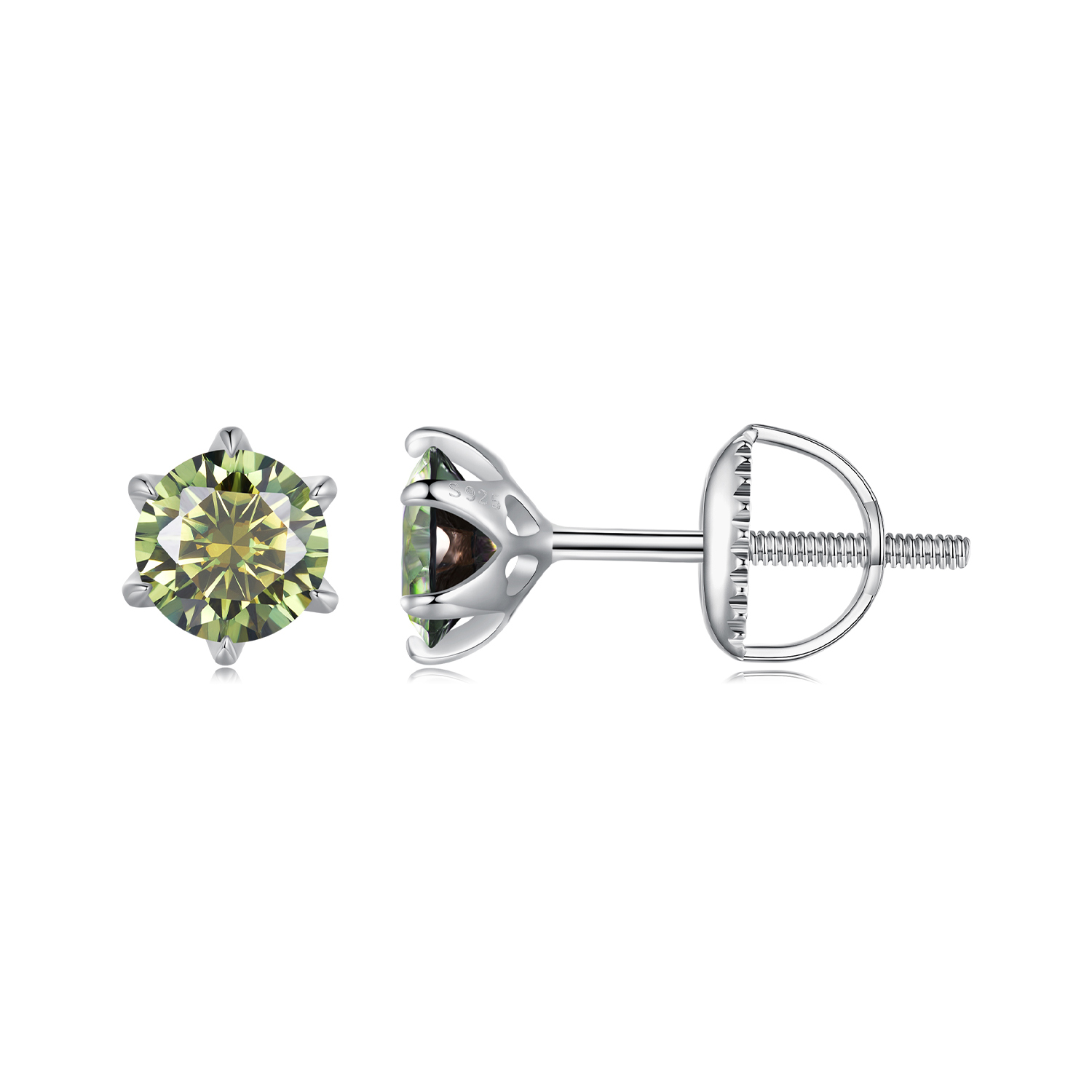 pendientes estilo pandora con esmeraldas de moissanita mse025 sgn