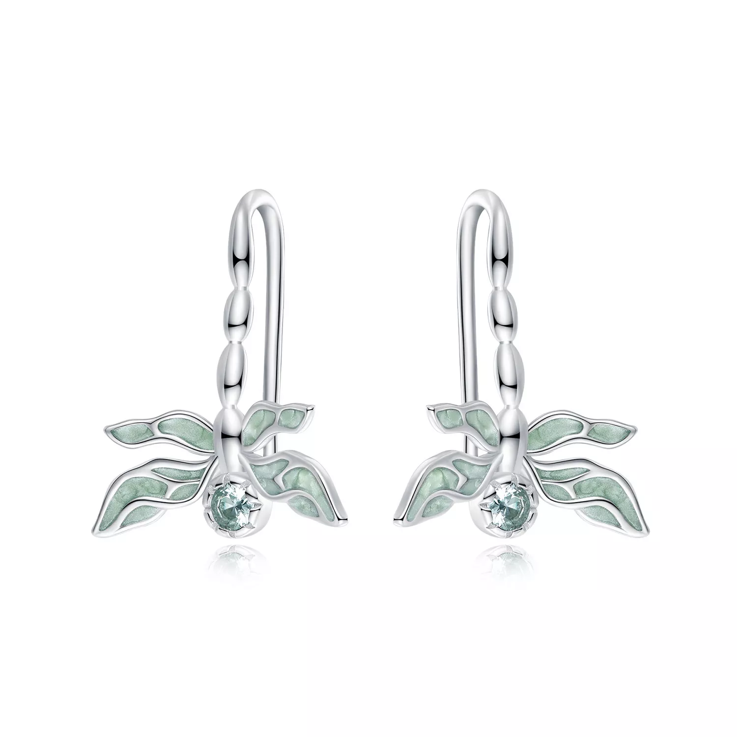 pendientes estilo pandora con libélula sce1623
