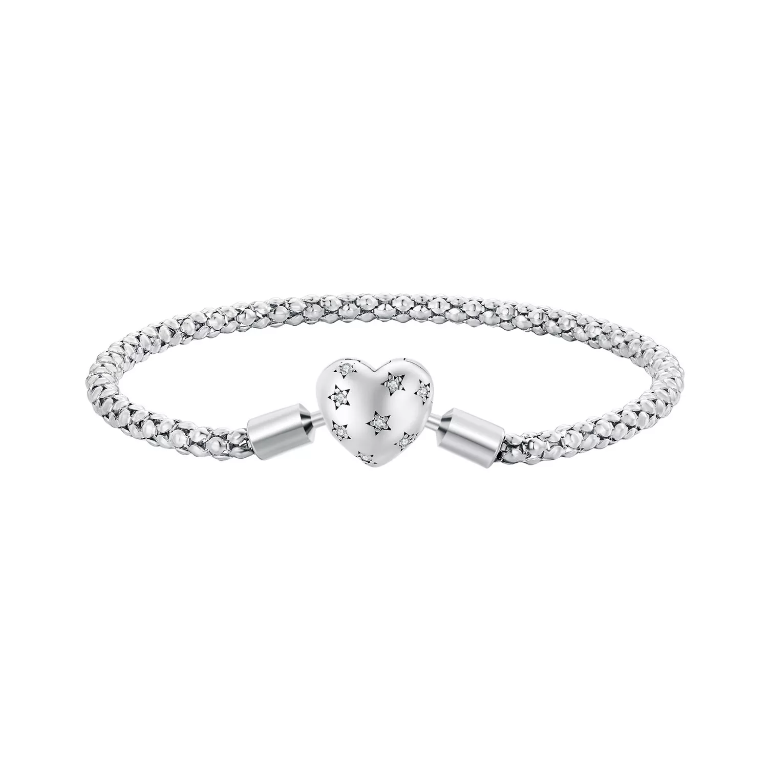 pulsera de cadena básica en forma de corazón estilo pandora bsb135