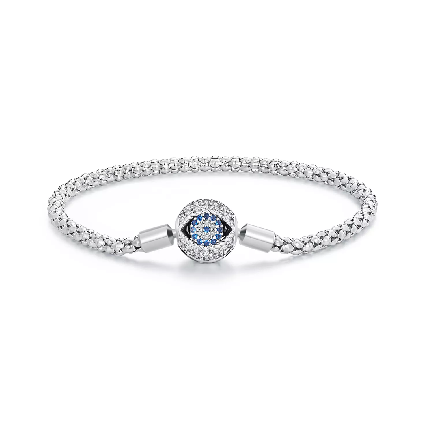 pulsera de cadena con pequeña bombilla de estilo pandora con ojo del diablo bsb141