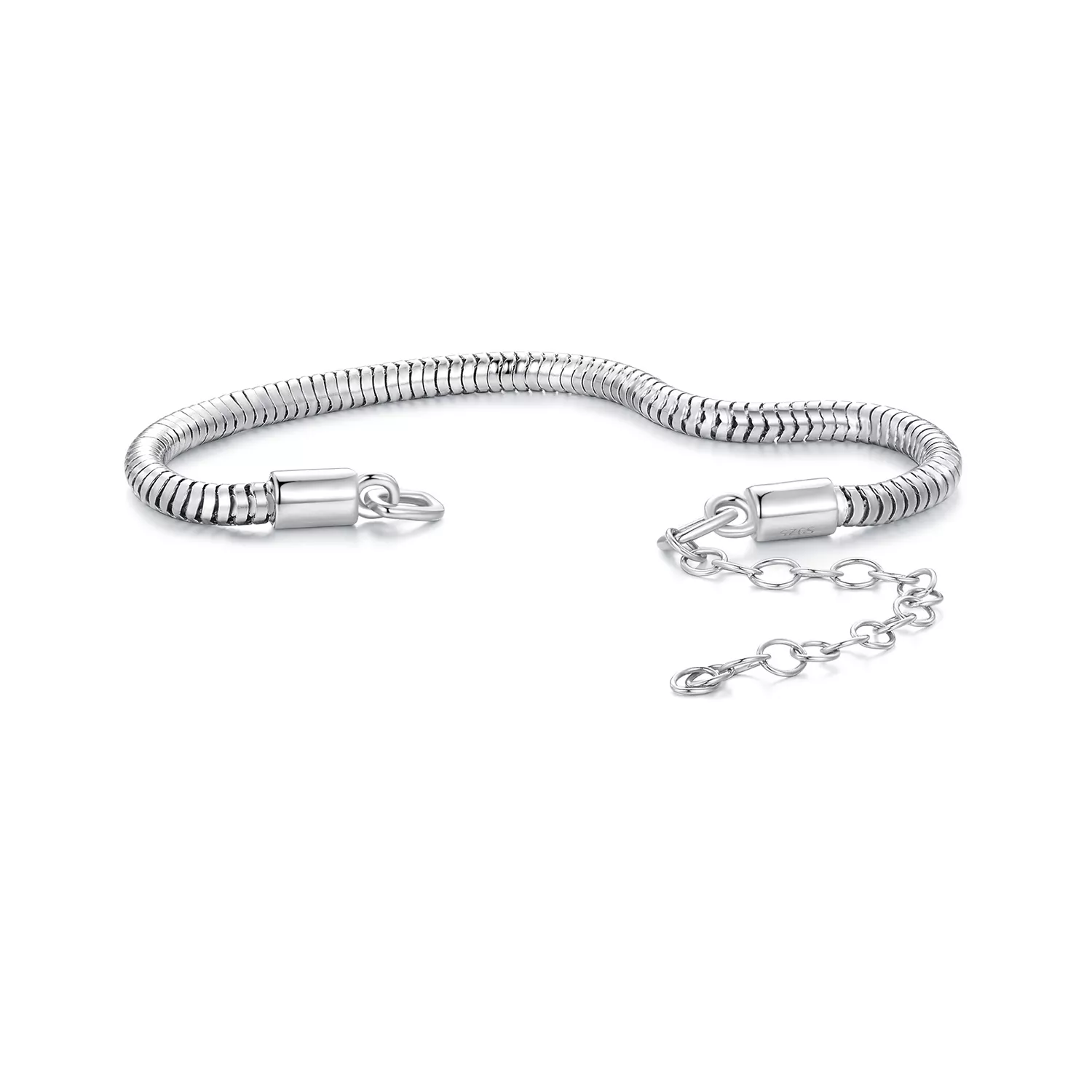 pulsera de cadena estilo pandora con cadena de hueso de serpiente bsb150