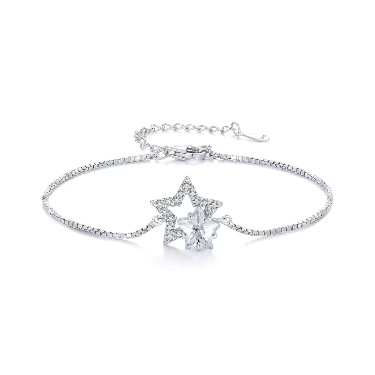 pulsera de cadena estilo pandora con estrella bsb143