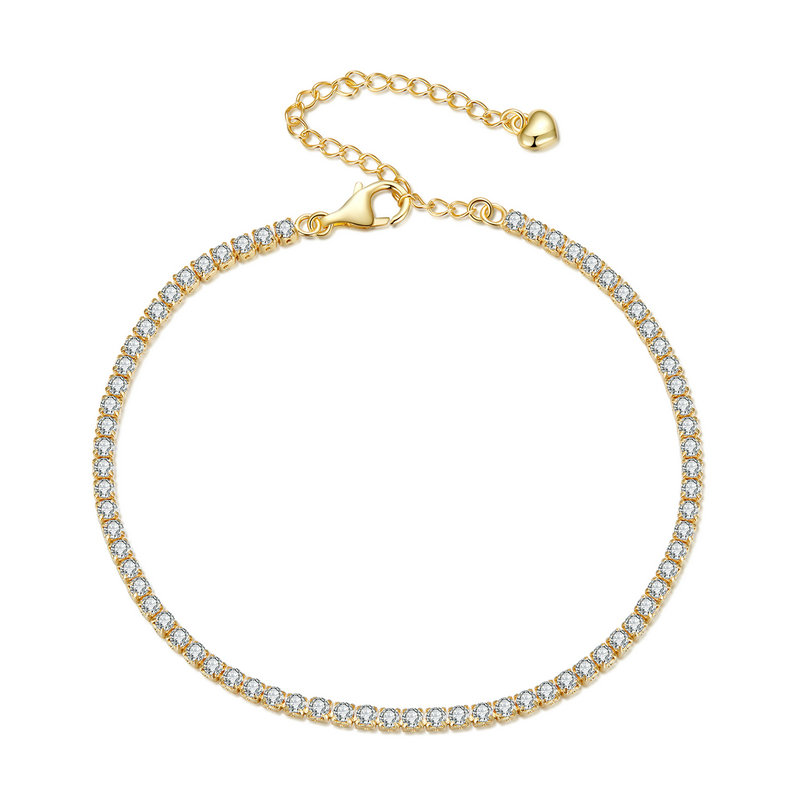 pulsera de cadena exquisita de circonita dorada al estilo pandora bsb097 b
