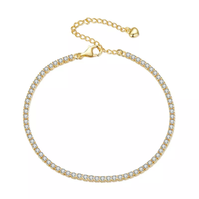 pulsera de cadena exquisita de circonita dorada al estilo pandora bsb097 b