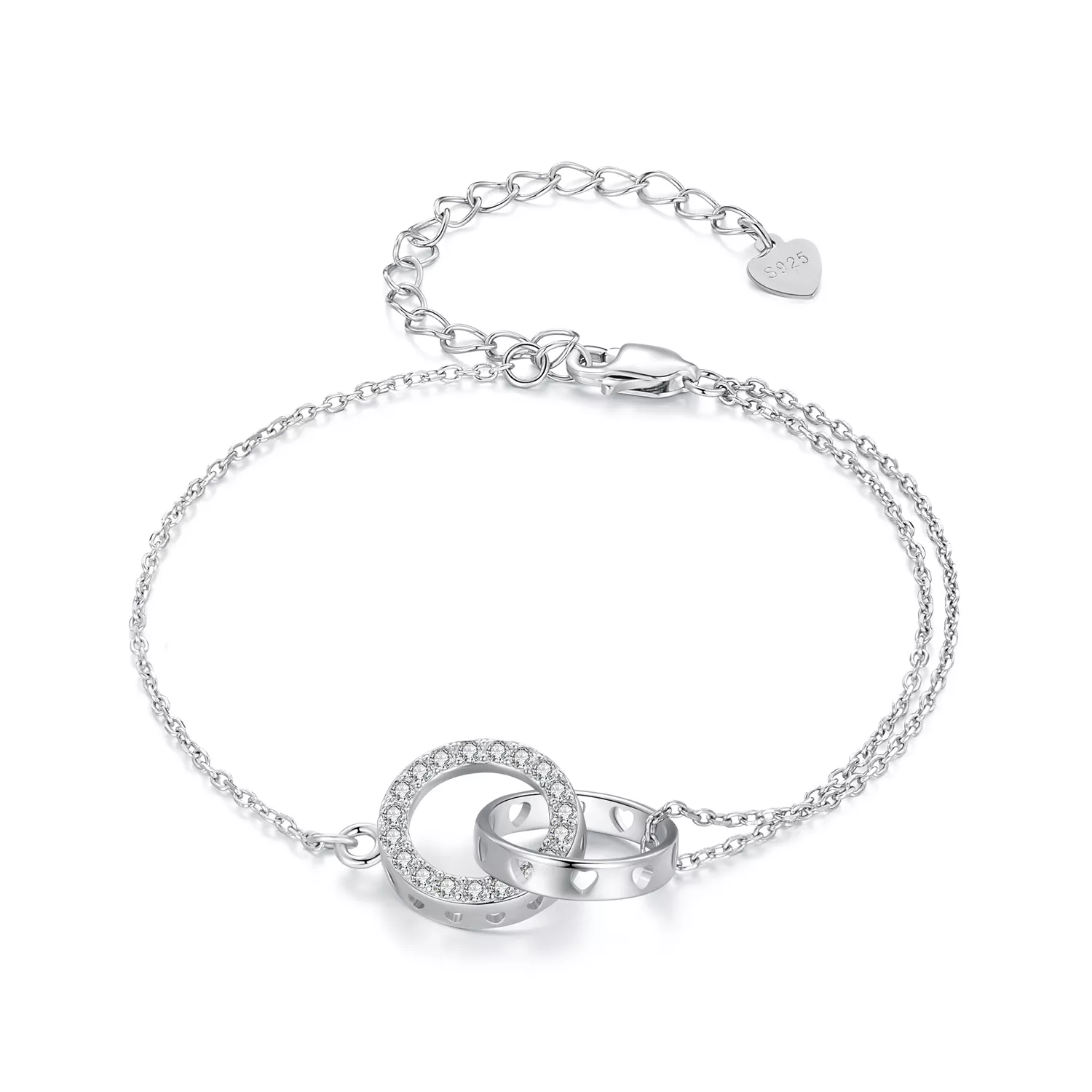 pulsera de doble cadena de estilo pandora bsb151