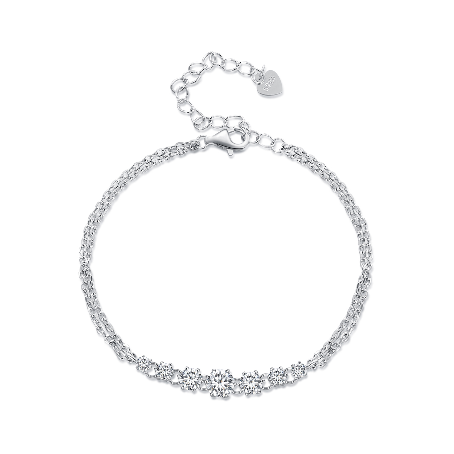 pulsera de estilo pandora con moissanita un certificado msb008