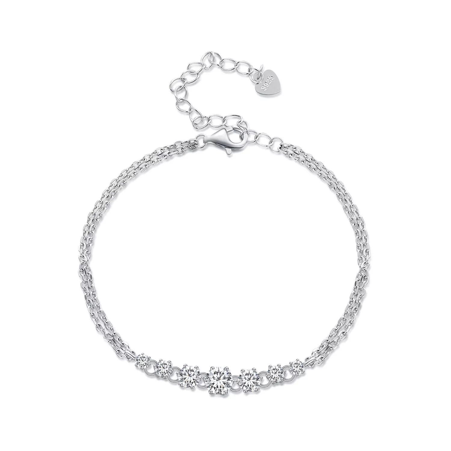 pulsera de estilo pandora con moissanita un certificado msb008