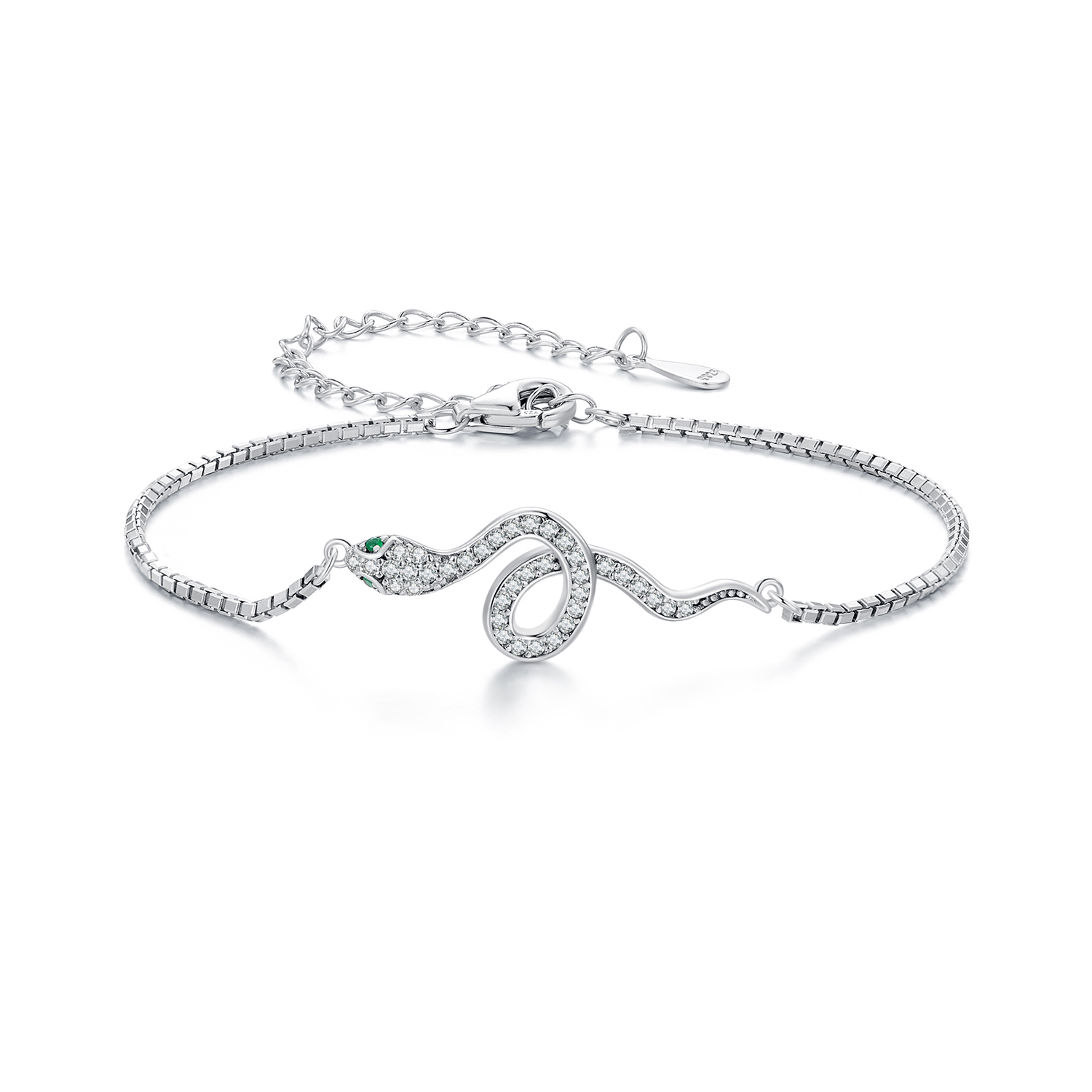 pulsera estilo pandora con cadena de serpiente scb261