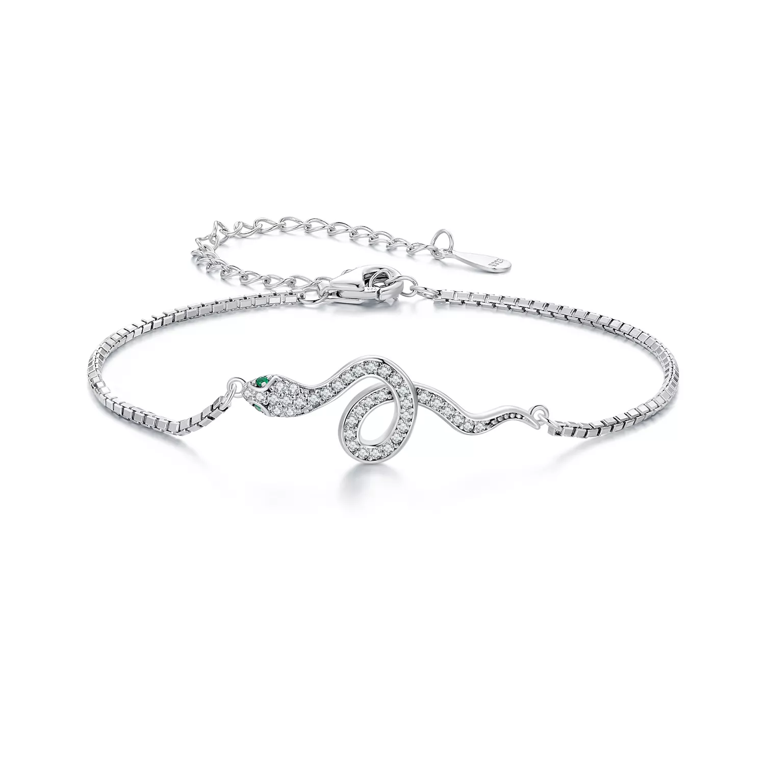 pulsera estilo pandora con cadena de serpiente scb261