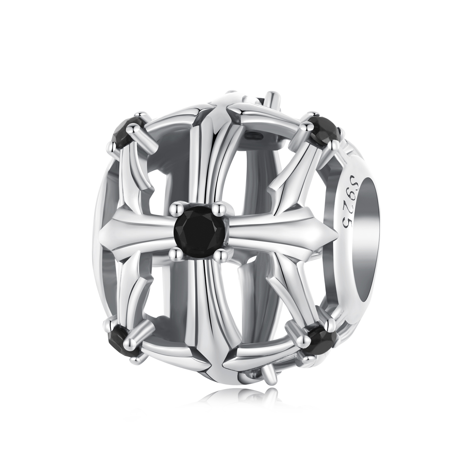pulsera estilo pandora con dije de cruz scc2548