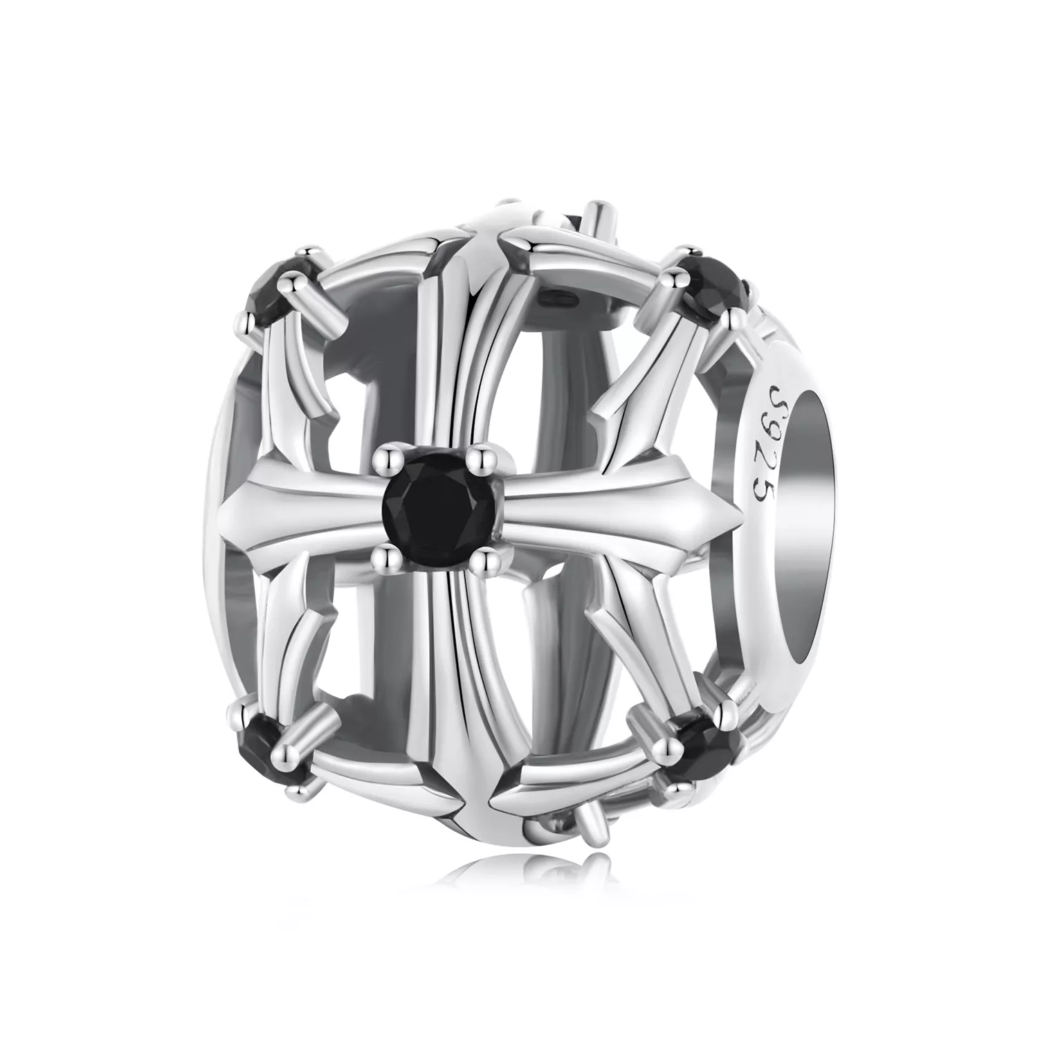 pulsera estilo pandora con dije de cruz scc2548
