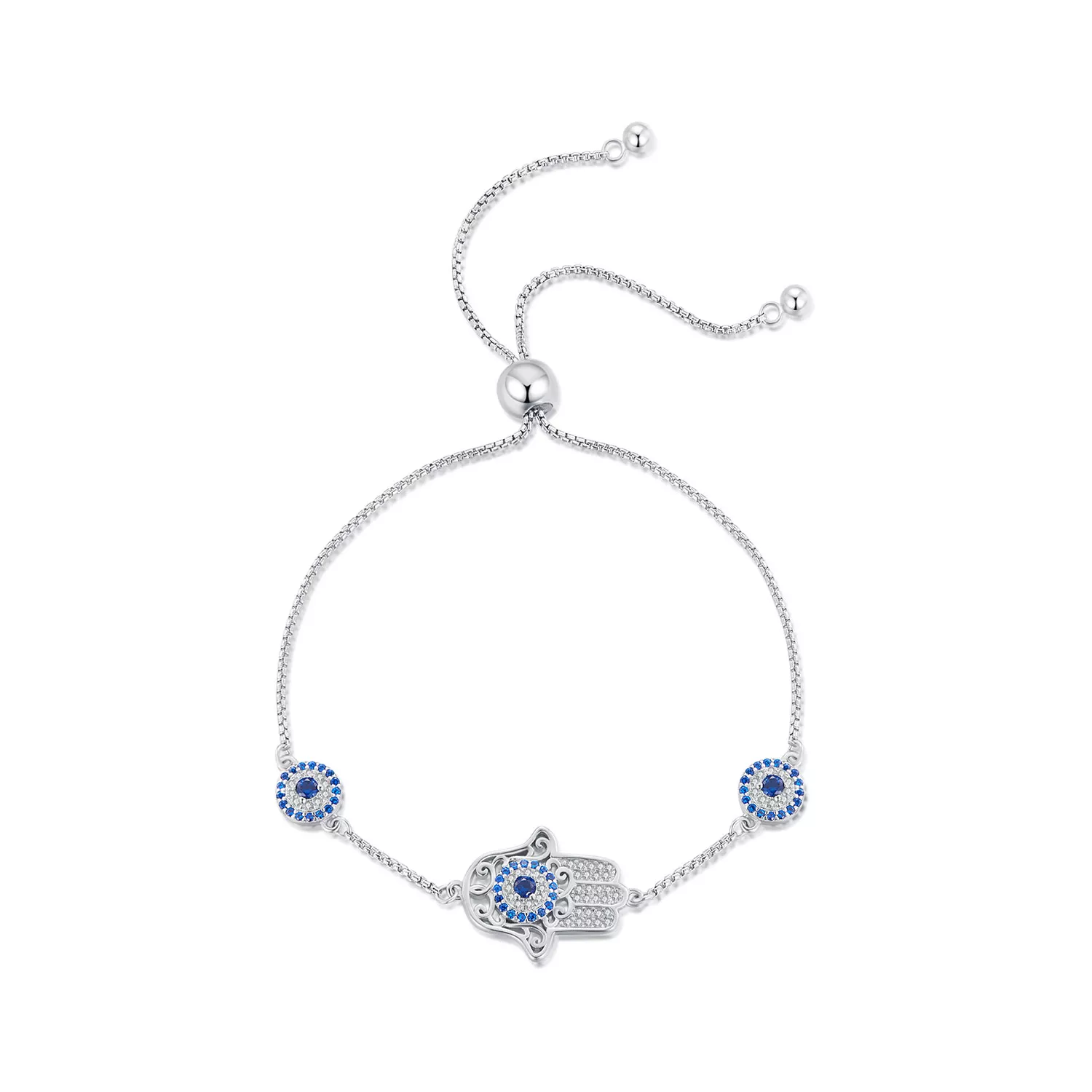 pulsera estilo pandora con mano de fátima bsb140