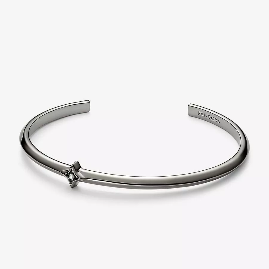 brazalete abierto con estrella brillante de pandora 542767c01