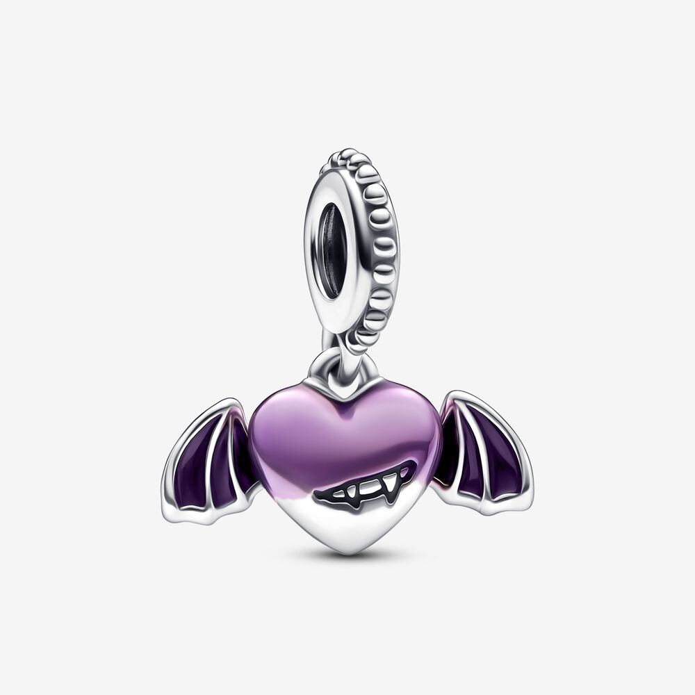 charm colgante con corazón alado de vampiro de pandora 792290c01