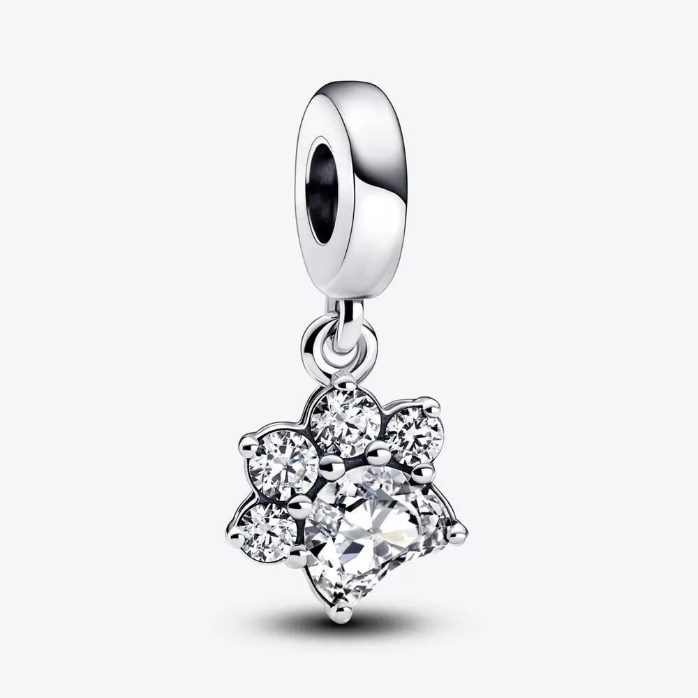 charm colgante con huella de mascota brillante de pandora 792247c01