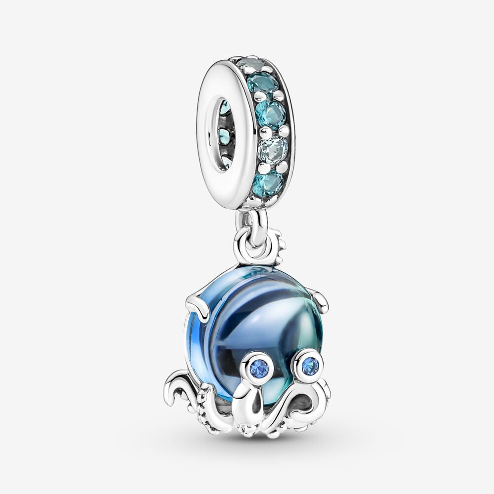 charm colgante de pulpo de cristal de murano de pandora 791694c01