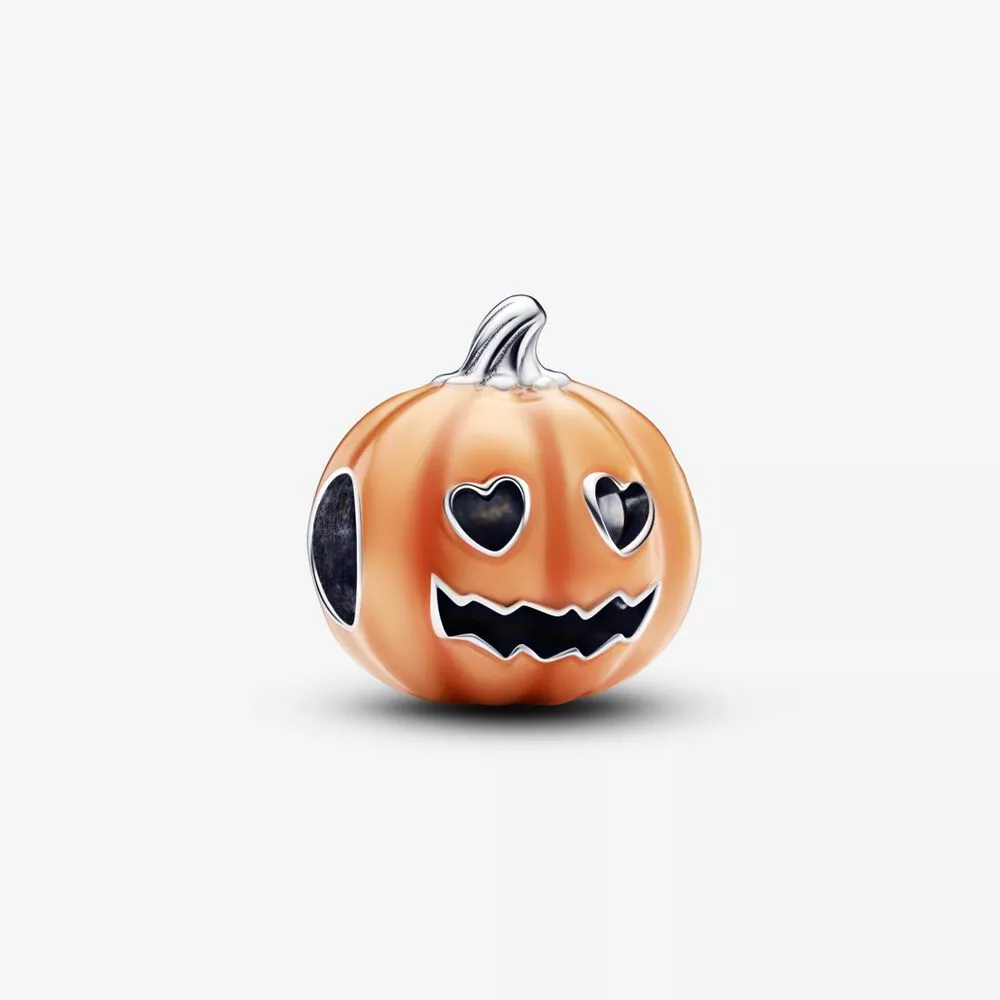 charm de calabaza espeluznante que brilla en la oscuridad de pandora 792291c01