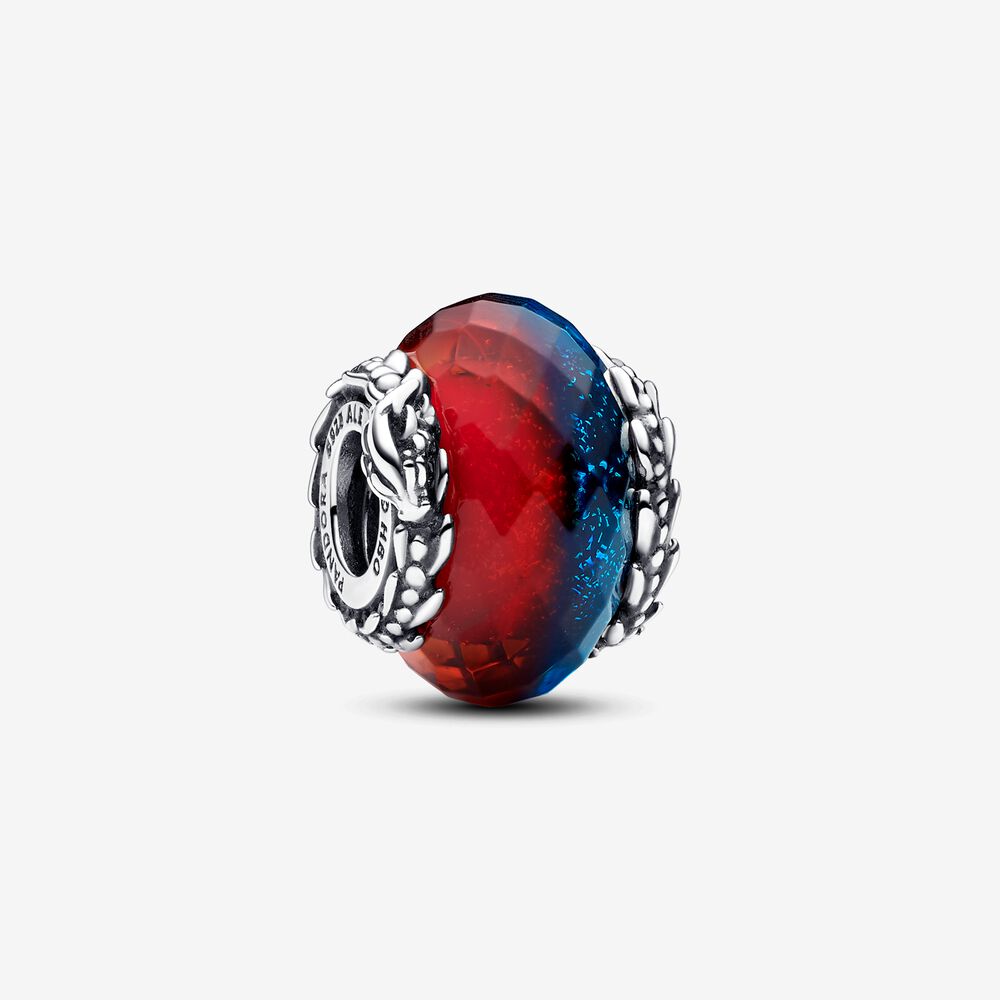 charm de cristal de murano doble con dragones de hielo y fuego de juego de tronos de pandora 792966c00