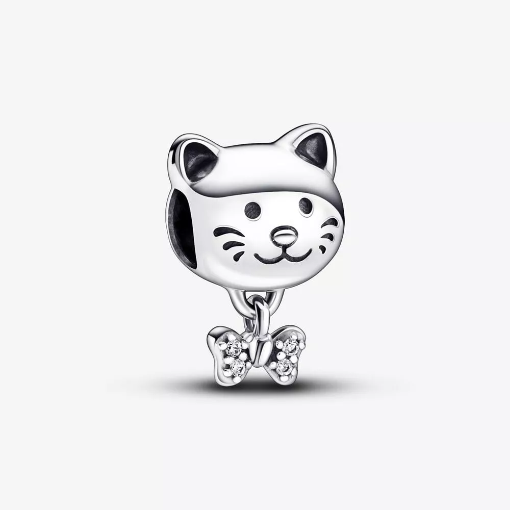 charm de gato y lazo de pandora 792255c01