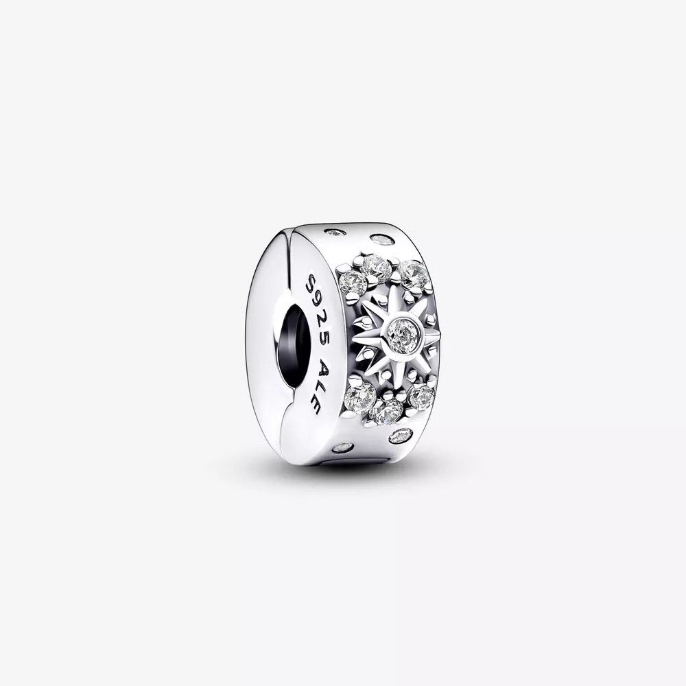 clip de plata de ley con diseño de sol y luna de pandora 792841c01